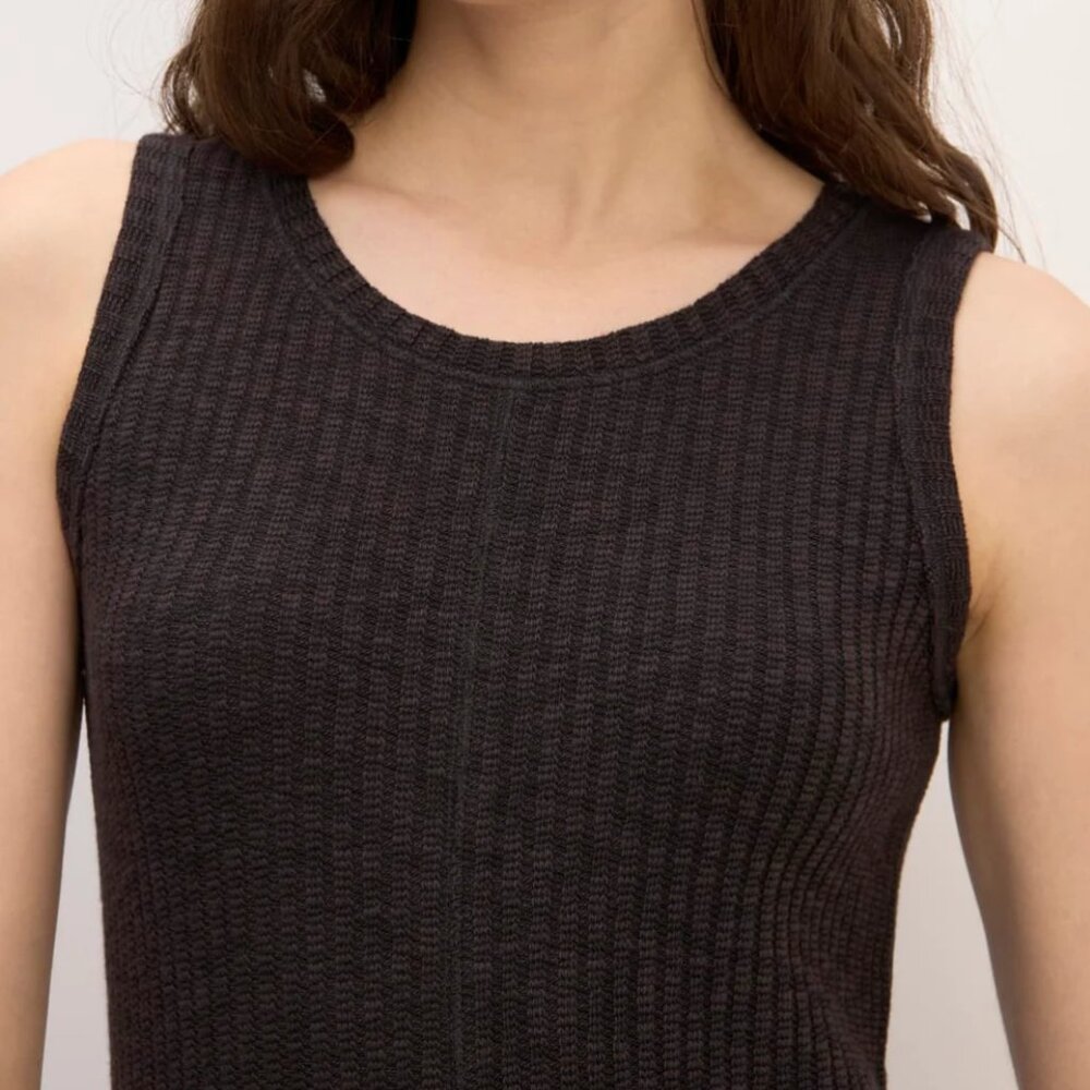Everlane Rib-Knit A-Line Tank Dress - Picture 2 of 5